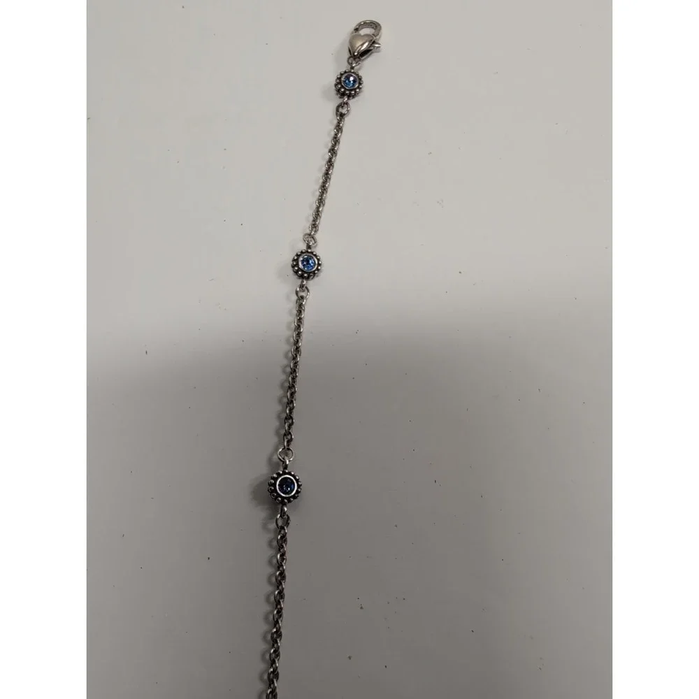 Brighton Halo Eclipse Blue Bracelet Crystals Adjustable 8